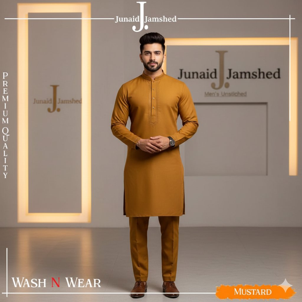 J. BY JUNAID JAMSHED MEN'S MUSTARD M-54