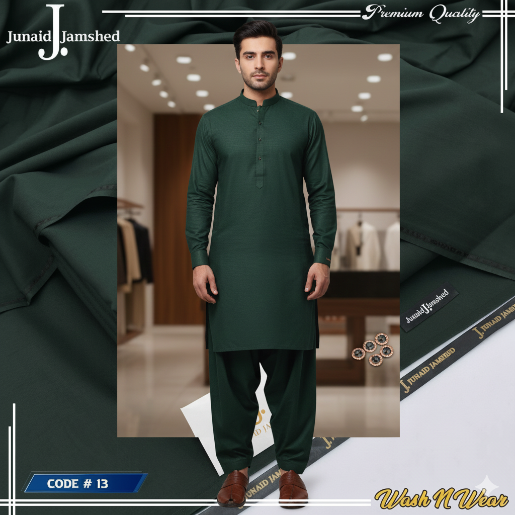 J. BY JUNAID JAMSHED MEN'S GREEN M-81