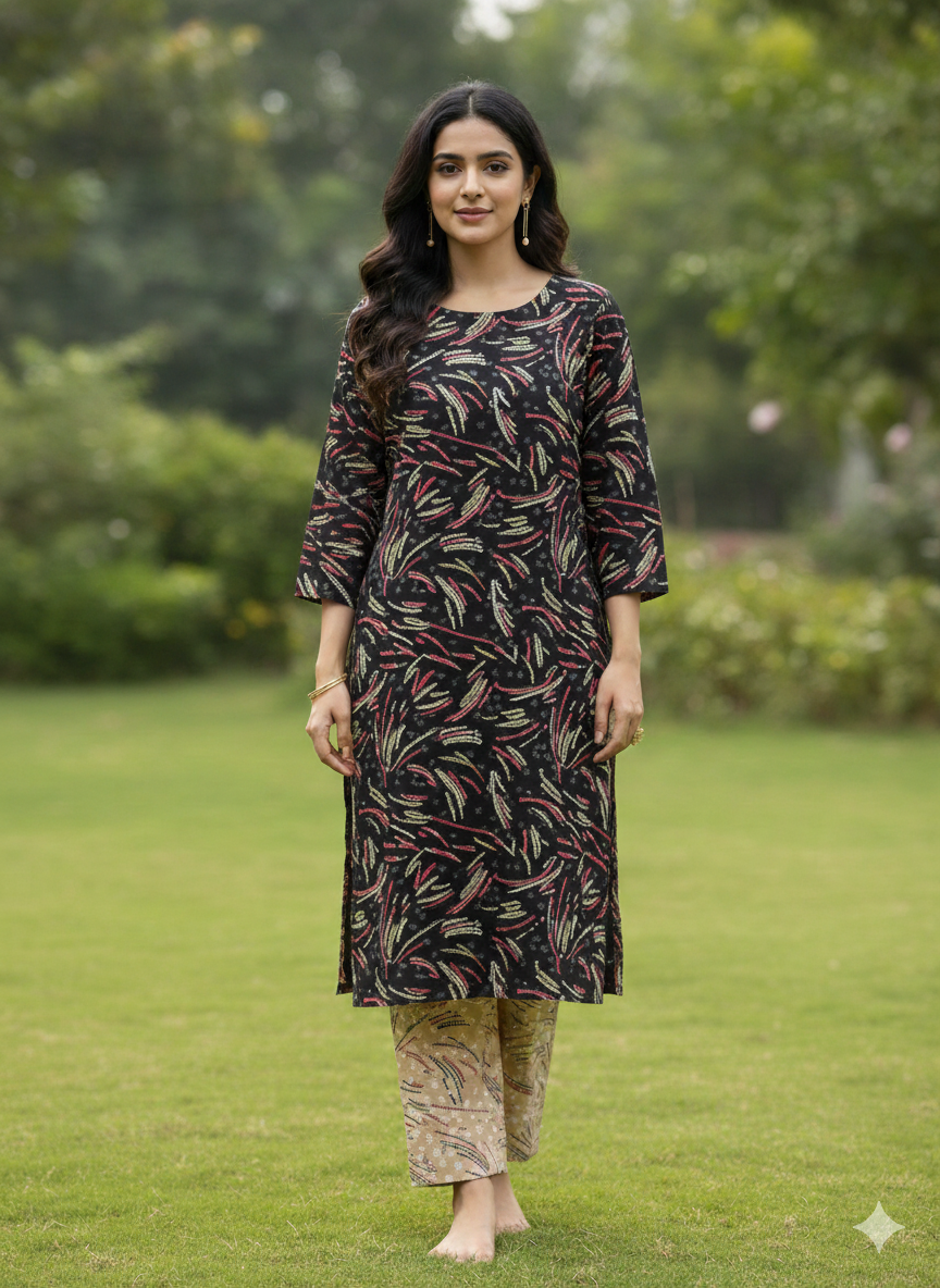 2 Piece Unstitched Digital Print Suit J-015