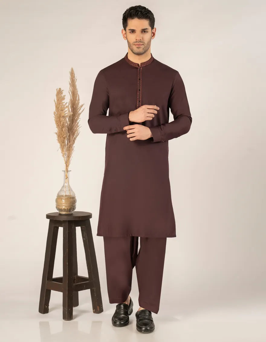 J. BY JUNAID JAMSHED MEN'S MAROON M-78